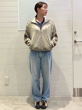 「アイテム（ジャージ）」を使った、NMさん（レディース・163cm）の秋コーディネート