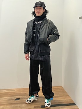 「adidas originals」｜「アイテム（ブルゾン）」を使った、SKさん（メンズ・170cm）の秋コーディネート
