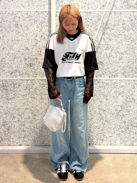 「アディダス」｜STさん（レディース・153cm）の夏コーディネート
