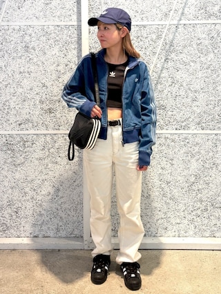 [アディダス] X クセニア トラックトップ - デニムIU2464★★ アディダス KSENIASCHNAIDER デニムパッチワーク トラックトップ