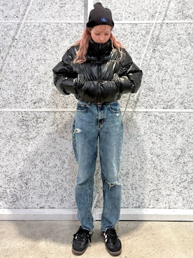 「adidas originals」｜「アイテム（ニットキャップ/ビーニー）」を使った、STさん（レディース・153cm）の秋コーディネート