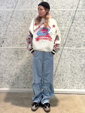 「adidas（アディダス）のアイテム（スウェットパンツ）」を使った、STさん（レディース・153cm）の秋コーディネート