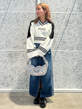 「スーパースター」｜「アイテム（スウェット）」を使った、STさん（レディース・153cm）の夏コーディネート