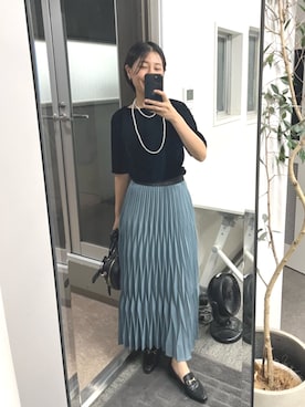 「アイテム（スカート）」を使った、chiiさん（レディース・162cm）の夏コーディネート