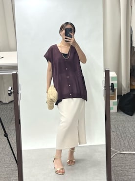 「EVOL（イーボル）のアイテム」を使った、chiiさん（骨格ウェーブ・レディース・162cm）の夏コーディネート