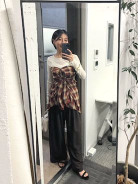 「EVOL（イーボル）のアイテム」を使った、chiiさん（レディース・162cm）の夏コーディネート