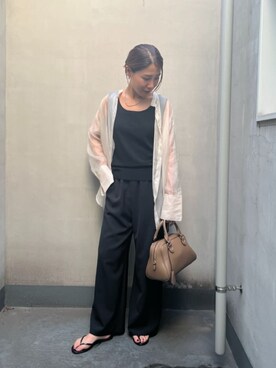 「cache cache（カシュ カシュ）のアイテム（ボストンバッグ）」を使った、chiiさん（レディース・162cm）の夏コーディネート