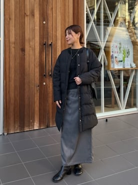 「大人可愛い、冬」｜「アイテム（ジャケット/アウター）」を使った、chiiさん（レディース・162cm）の冬コーディネート