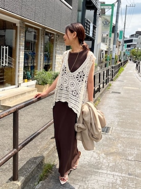 「EVOL（イーボル）のアイテム」を使った、chiiさん（レディース・162cm）の夏コーディネート
