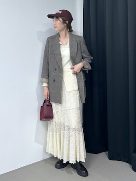 「MOHI（モヒ）のアイテム（ブーツ）」を使った、bl_chiiさん（レディース・170cm）の秋コーディネート