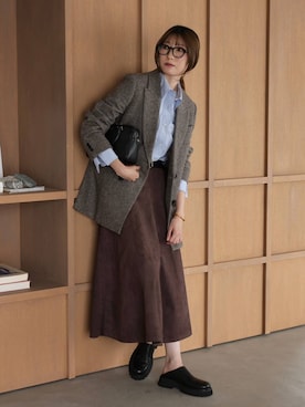 「BABYLONE（バビロン）のアイテム（スカート）」を使った、bl_chiiさん（レディース・170cm）の秋コーディネート