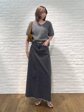 「BABYLONE（バビロン）のカツラギロングスカート（スカート）」を使った、bl_chiiさん（レディース・170cm）の夏コーディネート