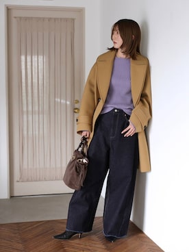 「アイテム（ピーコート）」を使った、bl_chiiさん（レディース・170cm）の秋コーディネート