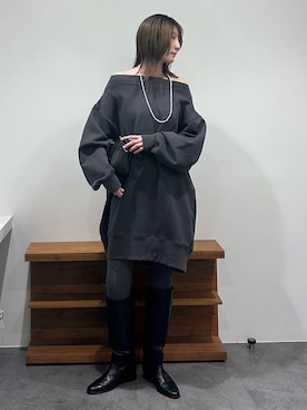 「アイテム（ネックレス）」を使った、bl_chiiさん（レディース・170cm）の秋コーディネート