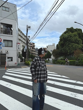 「AS KNOW AS plus（アズノゥアズプラス）のアイテム（シャツ/ブラウス）」を使った、kunioudagawaさん（メンズ・170cm）の秋コーディネート