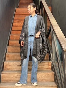 「JAMES PERSE（ジェームスパース）のアイテム（シャツ/ブラウス）」を使った、Koiwa_TOMORROWLANDさん（レディース・169cm）の冬コーディネート