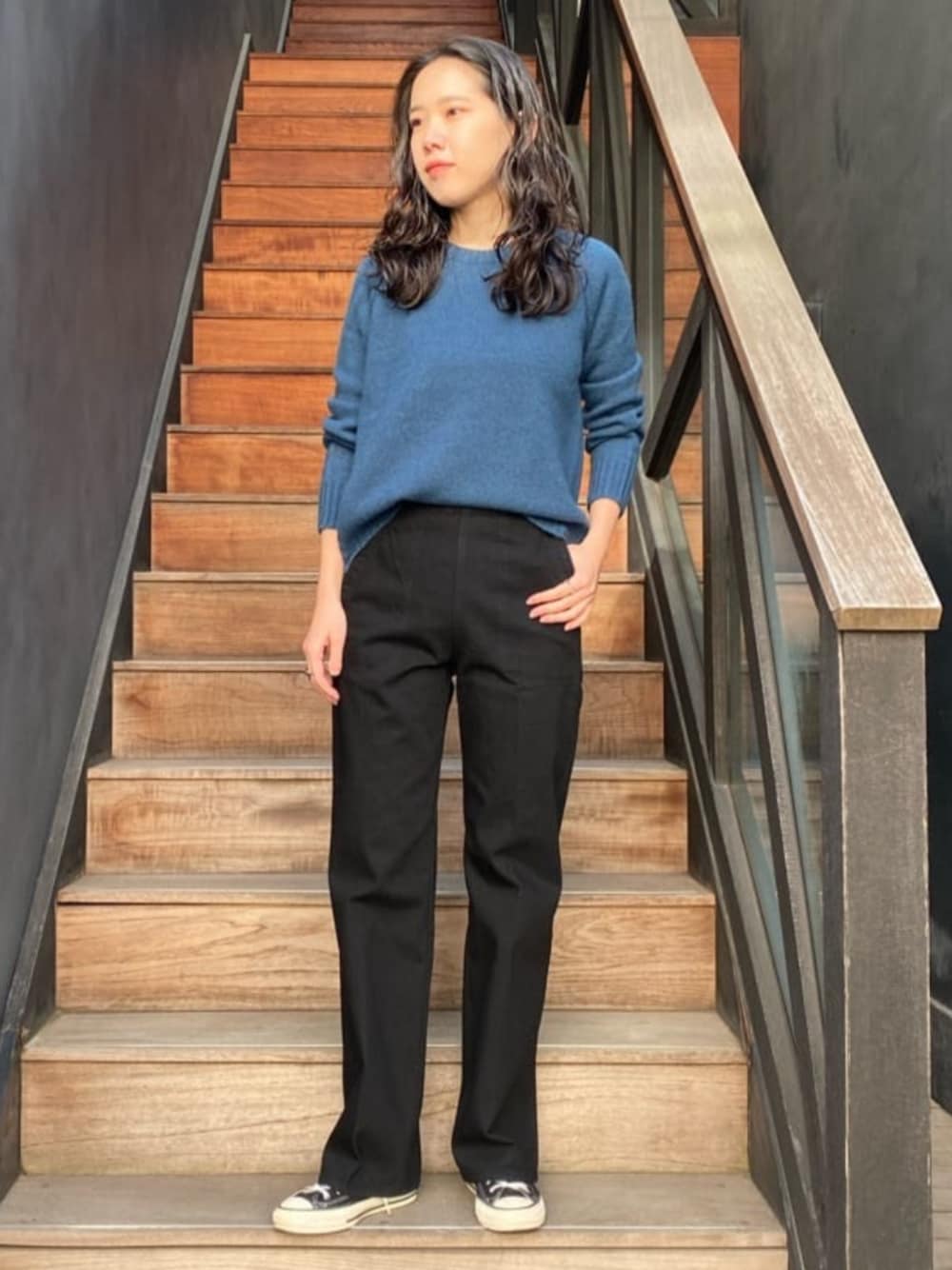 定価55,000 JAMES PERSE コットンブラックデニム フレアパンツ JAMES  