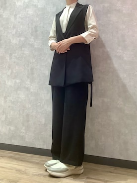 「GRL（グレイル）のアイテム（トップス）」を使った、TOKYO SHIRTS 新横浜キュービックプラザ店さん（レディース・155cm）の夏コーディネート