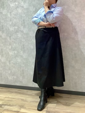 TOKYO SHIRTS 新横浜キュービックプラザ店さん（レディース・163cm）の冬コーディネート