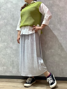 「a.g.plus（エージープラス）のアイテム」を使った、TOKYO SHIRTS 新横浜キュービックプラザ店さん（レディース・160cm）の春コーディネート