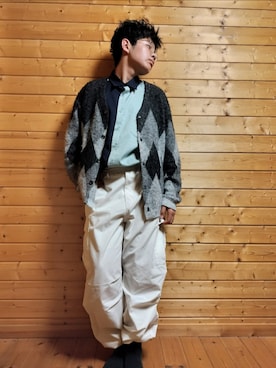 「PLUS ONE（プラスワン）のアイテム」を使った、けてるさん（メンズ・175cm）の春コーディネート