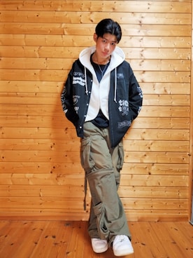 「United Athle（ユナイテッドアスレ）のアイテム」を使った、けてるさん（メンズ・175cm）の秋コーディネート