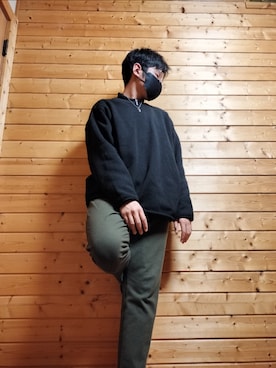 「BACK NUMBER（バックナンバー）のアイテム（ニット/セーター）」を使った、けてるさん（メンズ・175cm）の冬コーディネート