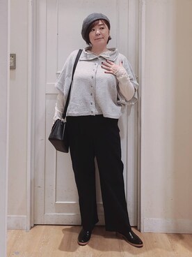 「アイテム（帽子）」を使った、さかもってぃさん（レディース・164cm・40代）の秋コーディネート