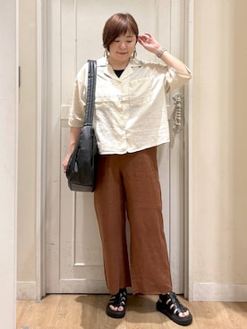 「studio CLIP（スタディオクリップ）のアイテム」を使った、さかもってぃさん（レディース・163cm）の夏コーディネート