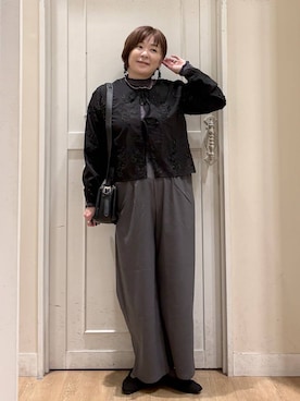 「アイテム（パンプス）」を使った、さかもってぃさん（レディース・163cm・40代）の秋コーディネート