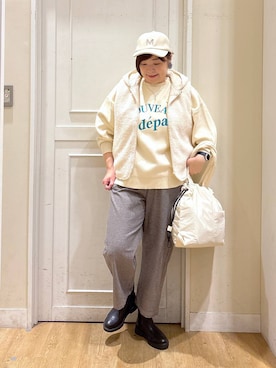 「アイテム（帽子）」を使った、さかもってぃさん（レディース・163cm・40代）の秋コーディネート
