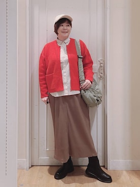 「アイテム（帽子）」を使った、さかもってぃさん（レディース・164cm・40代）の秋コーディネート