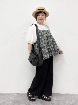 「アイテム（キャミソール）」を使った、さかもってぃさん（レディース・163cm・40代）の夏コーディネート