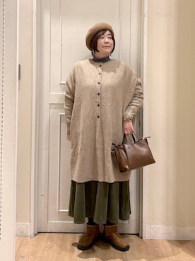 「アイテム（ワンピース/ドレス）」を使った、さかもってぃさん（レディース・163cm・40代）の冬コーディネート