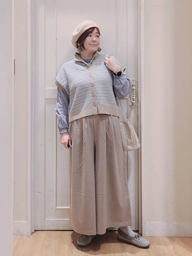 「アイテム（帽子）」を使った、さかもってぃさん（レディース・164cm・40代）の秋コーディネート