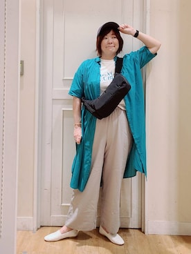 「アイテム（ワンピース/ドレス）」を使った、さかもってぃさん（レディース・164cm・40代）の夏コーディネート