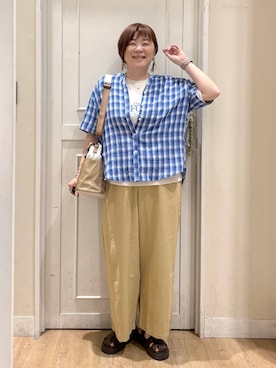 「studio CLIP（スタディオクリップ）のアイテム」を使った、さかもってぃさん（レディース・163cm）の夏コーディネート