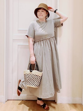 「アイテム（ワンピース/ドレス）」を使った、さかもってぃさん（レディース・164cm・40代）の夏コーディネート
