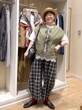 「studio CLIP（スタディオクリップ）のアイテム（シューズ）」を使った、さかもってぃさん（レディース・163cm）の春コーディネート