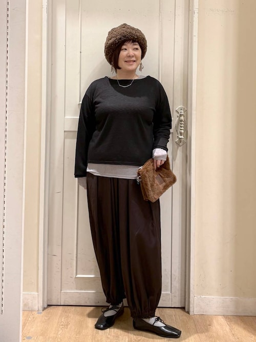 セール】《natural by clip》TRギャザータックパンツ[プチサイズあり