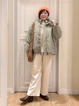 「アイテム（その他アウター）」を使った、さかもってぃさん（レディース・163cm・40代）の冬コーディネート