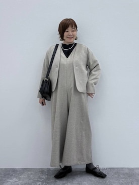 「アイテム（スーツセット）」を使った、さかもってぃさん（レディース・163cm）の秋コーディネート