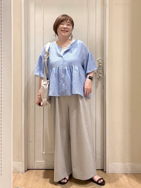 「studio CLIP（スタディオクリップ）のアイテム」を使った、さかもってぃさん（レディース・163cm）の夏コーディネート