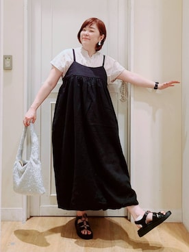 「アイテム（ワンピース/ドレス）」を使った、さかもってぃさん（レディース・164cm・40代）の夏コーディネート