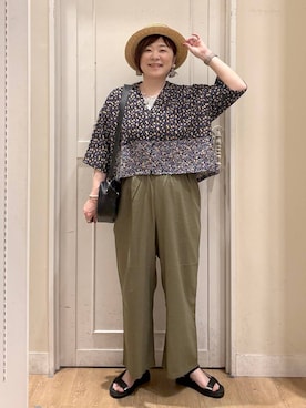 「studio CLIP（スタディオクリップ）のアイテム（トップス）」を使った、さかもってぃさん（レディース・163cm）の春コーディネート