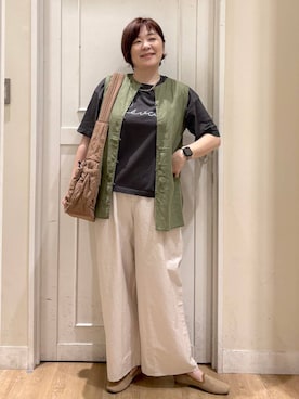 「アイテム（パンプス）」を使った、さかもってぃさん（レディース・163cm・40代）の夏コーディネート