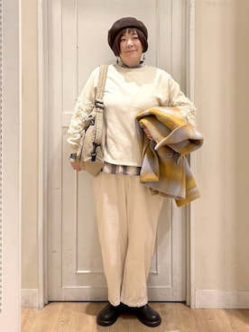 「アイテム（その他アウター）」を使った、さかもってぃさん（レディース・163cm・40代）の冬コーディネート