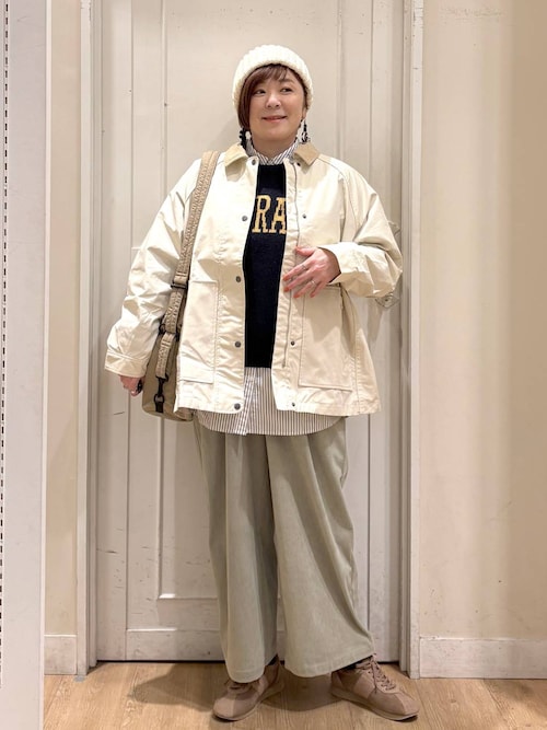 セール】襟切り替えワークジャケット（ブルゾン）｜studio CLIP