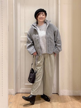 「アイテム（ブルゾン）」を使った、さかもってぃさん（レディース・163cm・40代）の冬コーディネート