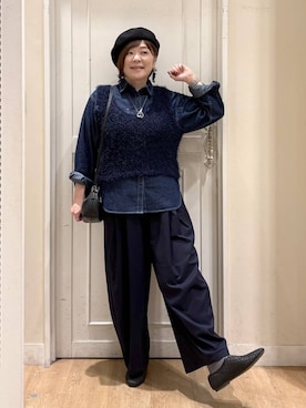 「アイテム（パンツ）」を使った、さかもってぃさん（レディース・163cm・40代）の秋コーディネート